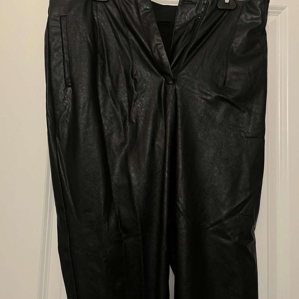 Express Black Faux Leather Pants